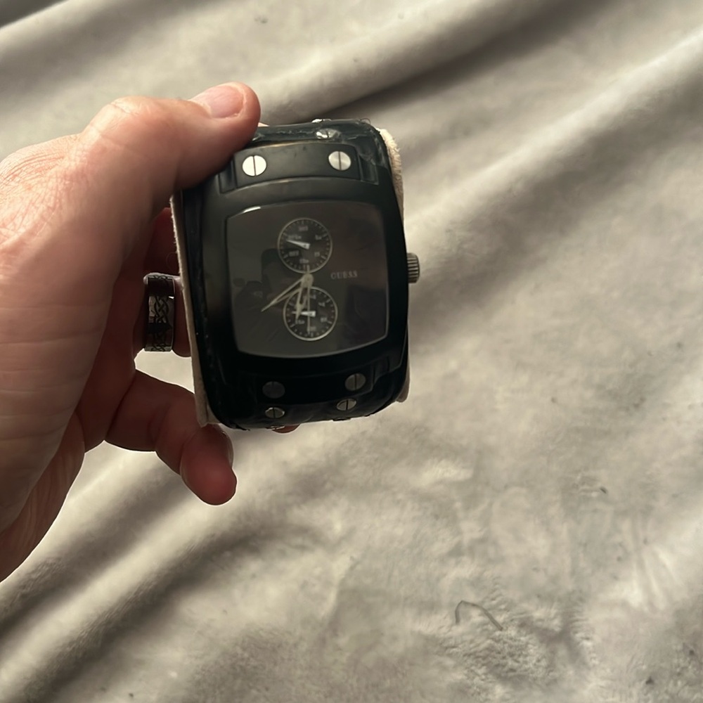Guess leather men’s watch